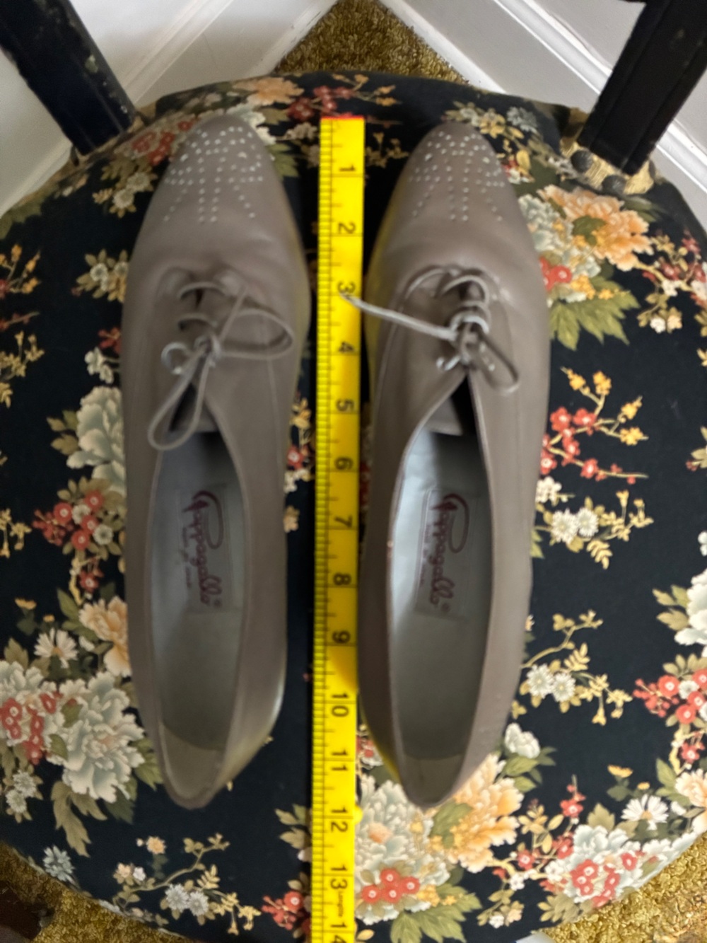 NWOB Vintage Pappagallo Made in Spain Taupe Leather Lace-Up Oxfords - Picture 13 of 14